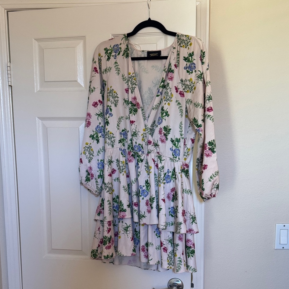 Alexia Admor Floral Mini Dress - Cream with Multicolor Print